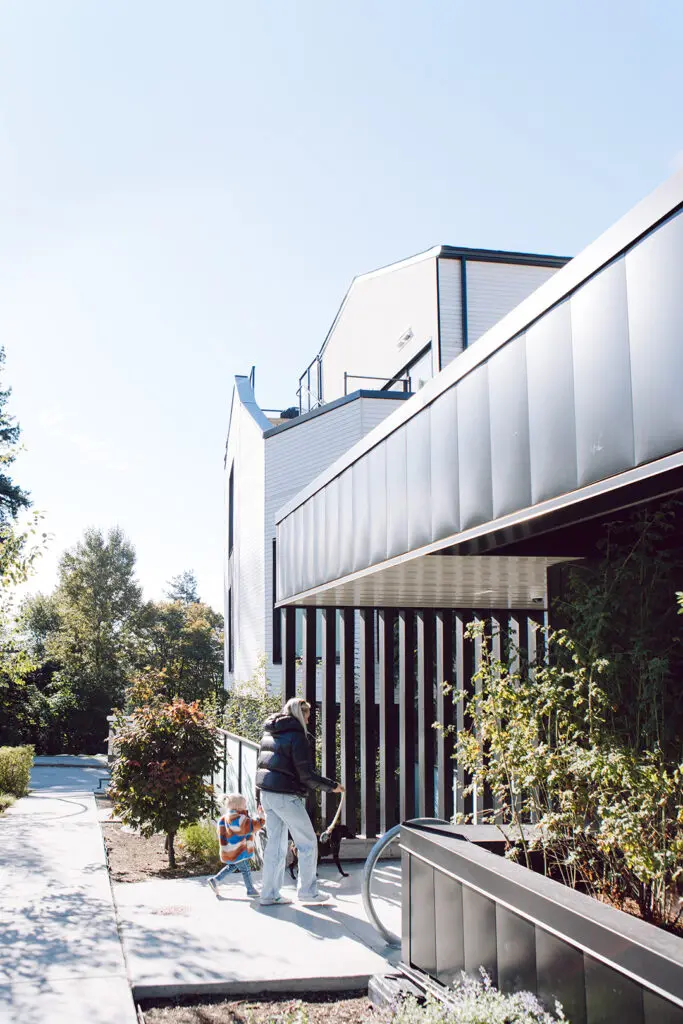 A family heading home to Morrrison Walk in North Vancouver